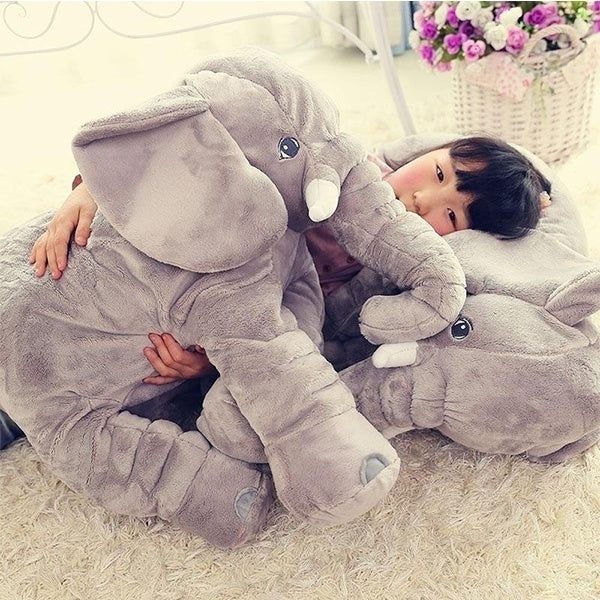 Large plush deals elephant sleeping pillow