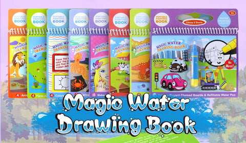 Magic Water Drawing Book with Magic Pen