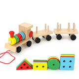 Wooden 3 Pull and Push Trains Set