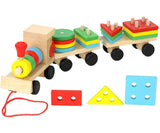 Wooden 3 Pull and Push Trains Set