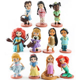 Disney Snow White Mermaid Moana etc 11pcs set Action Figure