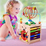 6 in 1 Wooden Bead Maze Activity Cube