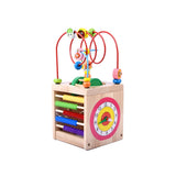 6 in 1 Wooden Bead Maze Activity Cube