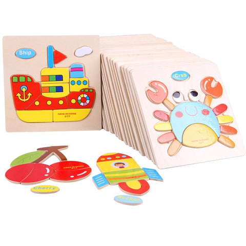 Animals Fruits Objects etc.. Wooden 3D Puzzles