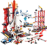 Aircraft Station and Space Shuttle Rocket Launch Station Building Block Set