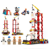 Aircraft Station and Space Shuttle Rocket Launch Station Building Block Set