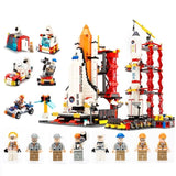 Aircraft Station and Space Shuttle Rocket Launch Station Building Block Set