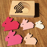 Wooden Animal Stacked 3D Puzzle