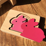 Wooden Animal Stacked 3D Puzzle