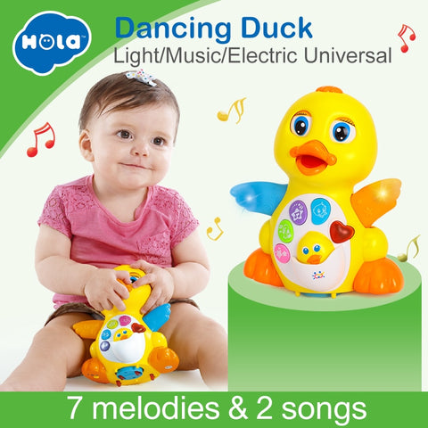 Happy Flapping Yellow Duck with Lights and Music