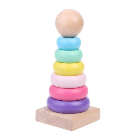 Wooden Stacking Rings Activity Tower