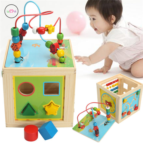 5 in 1 Wooden Puzzle Activity Cube