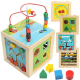 5 in 1 Wooden Puzzle Activity Cube