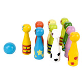 Wooden Animal Mini Bowling Game Set