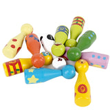 Wooden Animal Mini Bowling Game Set